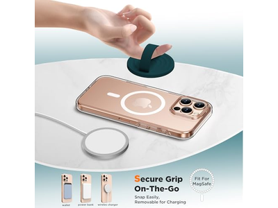 Magnetic Phone Ring Grip Holder Silicone Finger Loop Dark Green