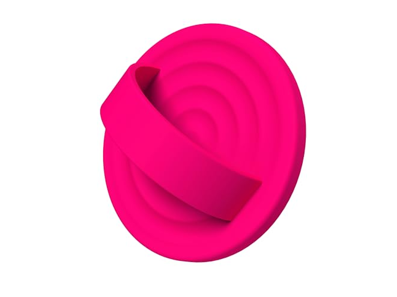 Magnetic Phone Ring Grip Holder Silicone Finger Loop Neon Pink