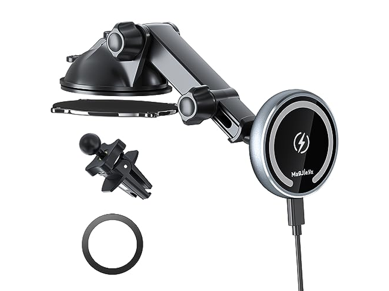 MagSafe Car Mount Charger Auto-Alignment Phone Holder