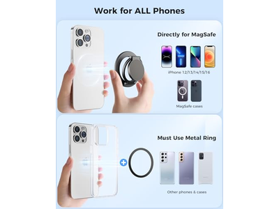 MagSafe Dual-Side Magnetics Removable Gym Phone Grip