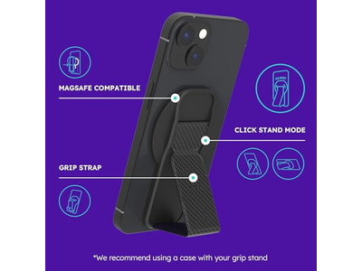 MagSafe Phone Grip and Kickstand 3-in-1 Holder for Smartphones