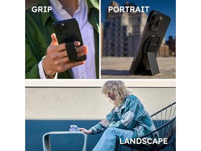 MagSafe Phone Grip and Kickstand 3-in-1 Holder for Smartphones