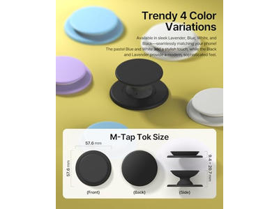 MagSafe Phone Grip Soft Silicone Magnetic Finger Grip Black