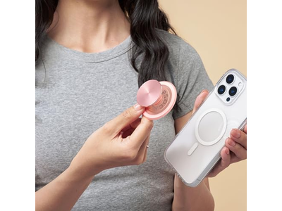 MagSafe Phone Grip with Kickstand and Swappable Top Dusty Rose