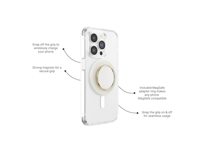 Phone Grip with Kickstand and Magnetic Stand for MagSafe Cases