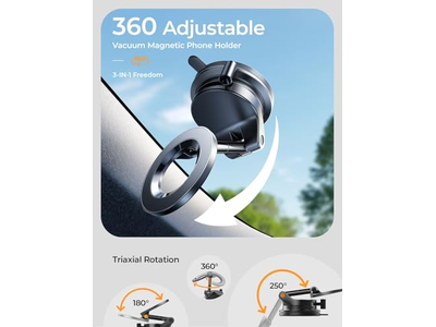 Suction Cup Phone Mount, Vacuum Magnetic Phone Holder