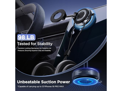 Suction Cup Phone Mount with Washable Nano Gel Pads