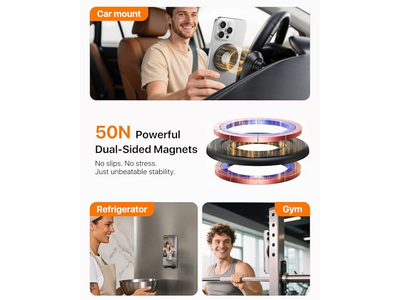 Two-Sided Magnet Cell Phone Ring Holder