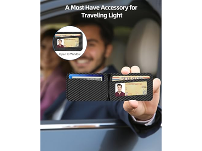 2-in-1 Wallet with Adjustable Stand and Open ID Window Magnetic 9 Ca