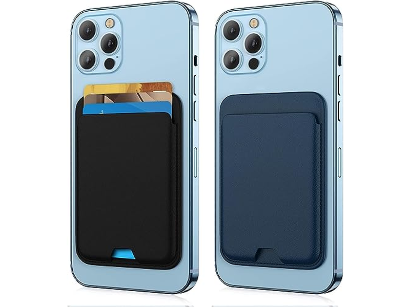 2 Pack Magnetic Wallet Compatible with MagSafe for iPhone Card Holder
