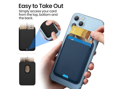 2 Pack Magnetic Wallet Compatible with MagSafe for iPhone Card Holder