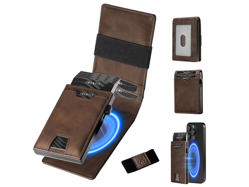 3 in 1 MagSafe Wallet- Slim Bifold Money Clip - Card Holder - Cash Str