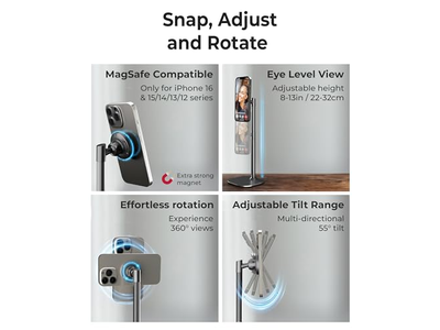 Adjustable Magnetic iPhone Stand for Desk Phone Holder