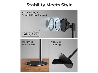 Adjustable Magnetic iPhone Stand for Desk Phone Holder