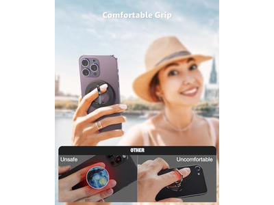 Adjustable Magnetic Phone Ring Holder Removable Finger Phone Ring