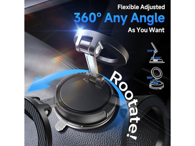 Car Phone Holder with Strong Suction and Magnetic Mount 360degree Adjustab