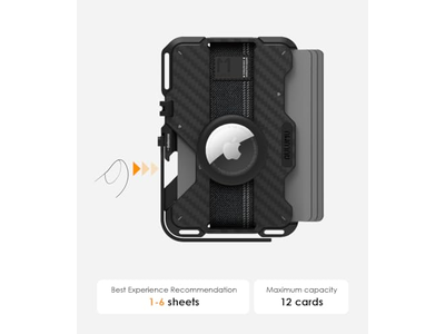 Carbon Fiber Magnetic Wallet Card Holder with Multi-Function Features