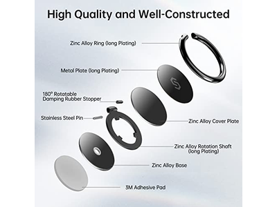 Cell Phone Ring Holder Stand 360 Degree Rotation Finger Ring Kickstan