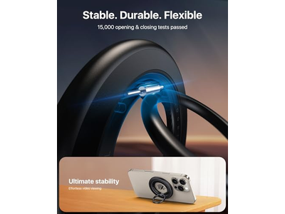 Double-sided Magnetic Phone Grip for MagSafe Strong Ring Holder Blac