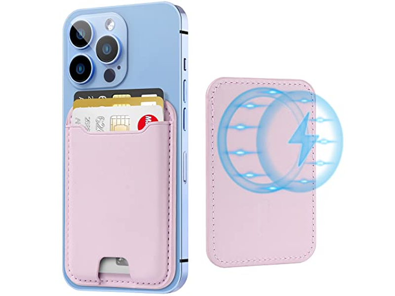Magnetic Card Holder for iPhone 12-16 Series RFID Blocking Fits 4 Ca