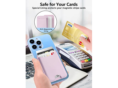 Magnetic Card Holder for iPhone 12-16 Series RFID Blocking Fits 4 Ca