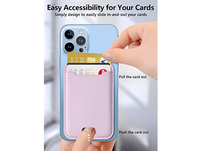 Magnetic Card Holder for iPhone 12-16 Series RFID Blocking Fits 4 Ca