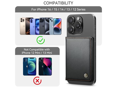 Magnetic Card Holder RFID Blocking PU Leather Minimalist Phone Wallet