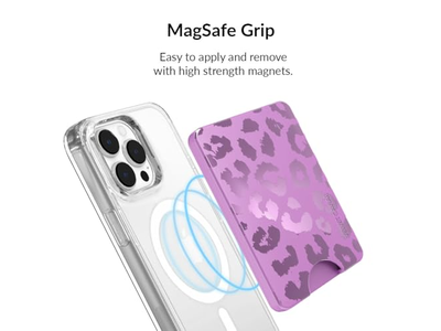 Magnetic Card Holder Wallet for iPhone 12-13-14-15 - Amethyst Purple L