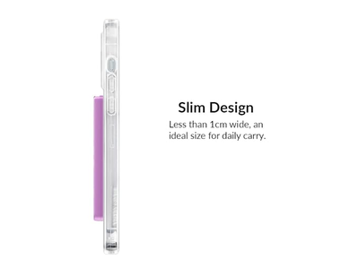 Magnetic Card Holder Wallet for iPhone 12-13-14-15 - Amethyst Purple L