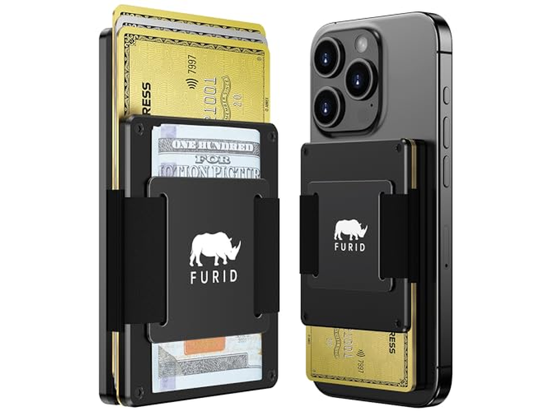 Magnetic Card-Wallet with Cash Strap for iPhone Series Minimalist Des