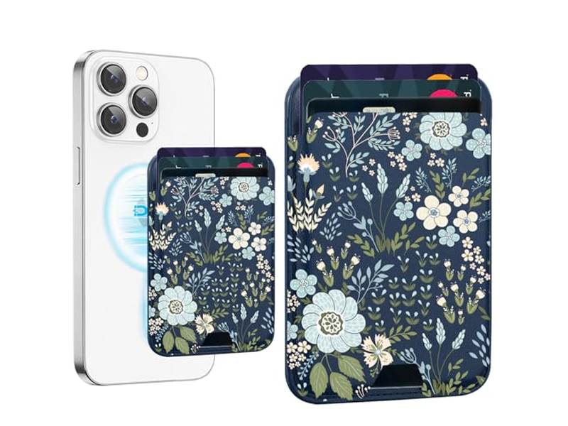 Magnetic Cell Phone Wallet Card Holder-Compatible with MagSafe Leathe
