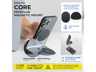 Magnetic Mount Phone Holder Stand for Computers and Tablets