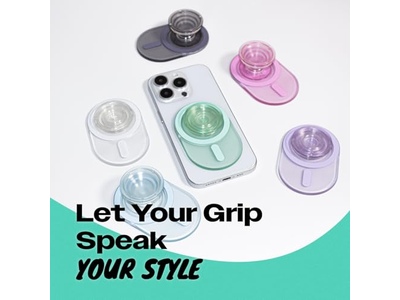 Magnetic Phone Grip - MagSafe Compatible Translucent Slim Lightweig