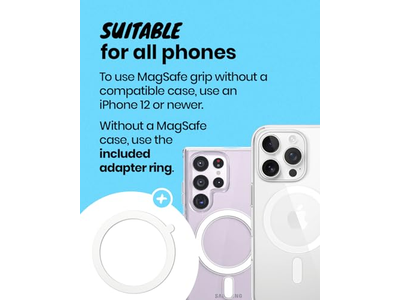 Magnetic Phone Grip - MagSafe Compatible Translucent Slim Lightweig