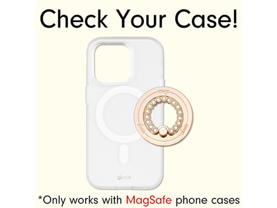 Magnetic Phone Grip and Ring Holder with Rotatable Kickstand