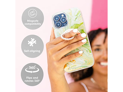 Magnetic Phone Grip and Ring Holder with Rotatable Kickstand