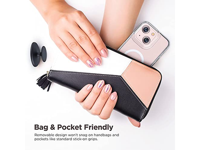 Magnetic Phone Grip for MagSafe and Compatible Cases with Kickstand