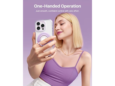 Magnetic Phone Grip for MagSafe with Rotatable Two-Sided Magnet Holder