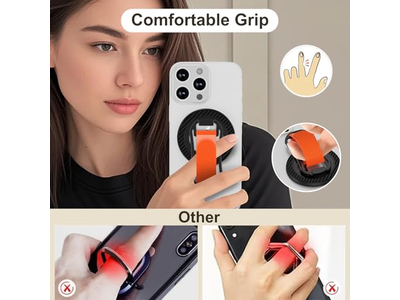 Magnetic Phone Grip for Stand Adjustable Finger Holder Loop for Smart