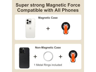 Magnetic Phone Grip for Stand Adjustable Finger Holder Loop for Smart