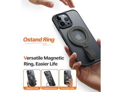 Magnetic Phone Grip Holder Kickstand with Braided Strap for MagSafe