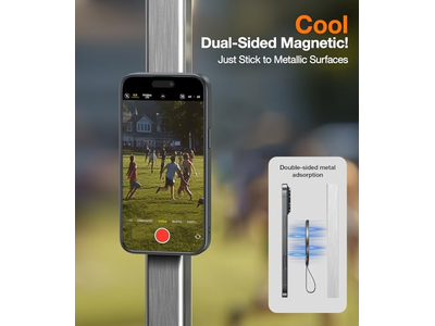 Magnetic Phone Grip Holder Kickstand with Braided Strap for MagSafe