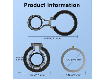 Magnetic Phone Grip Holder Stand for Cell Phones and Smartphones