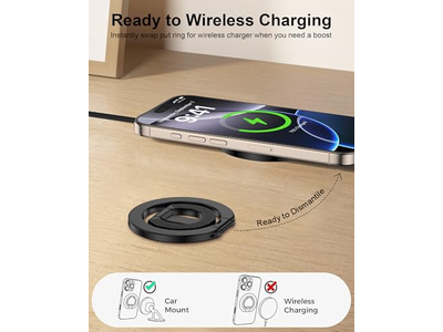 Magnetic Phone Grip Holder with Adjustable Kickstand for Smartphones