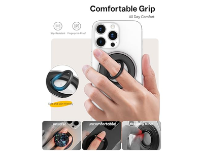 Magnetic Phone Grip Ring Holder Stand Compatible with iPhone and Andro