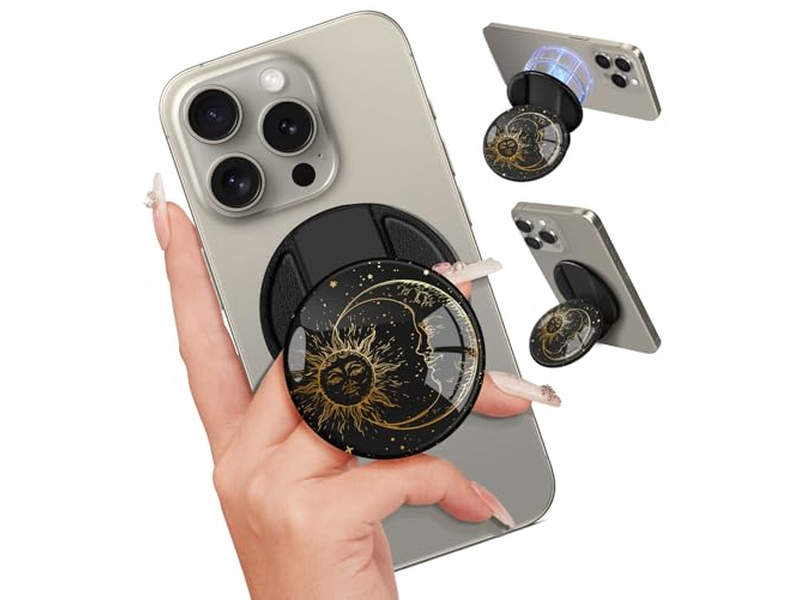 Magnetic Phone Grip Stand with Finger Grip Kickstand for iPhone