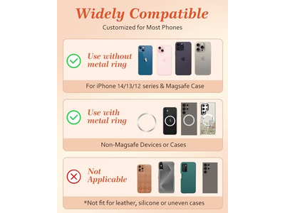 Magnetic Phone Grip Stand with Finger Grip Kickstand for iPhone