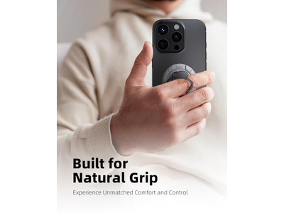 Magnetic Phone Grip Stand with Finger Ring Holder and Fidget Design