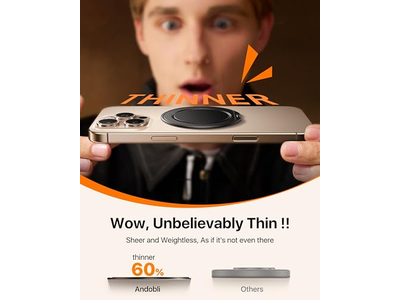 Magnetic Phone Grip with 360degree Rotation Compatible with MagSafe Access