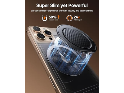 Magnetic Phone Grip with 360degree Rotation Compatible with MagSafe Access